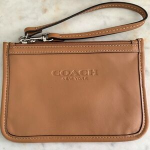 Coach Tan Leather Wristlet